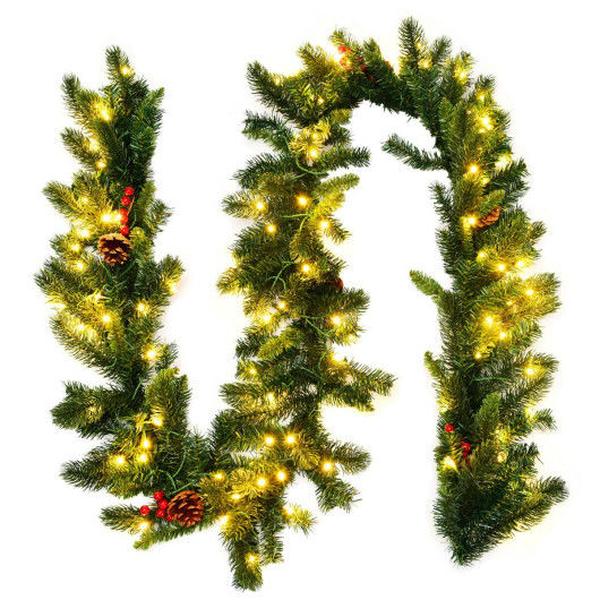 9 ft. Christmas Garland with LED Lights