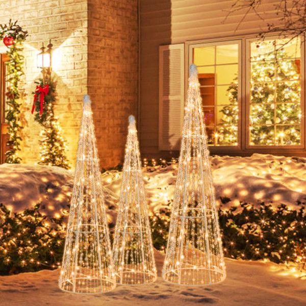 CB24202 Christmas Decoration Cone Tree - Set of 3