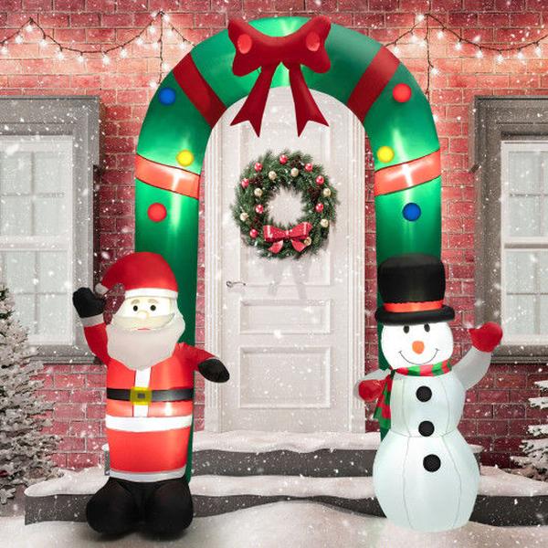 8 ft. Christmas Archway Decoration with Santa Claus