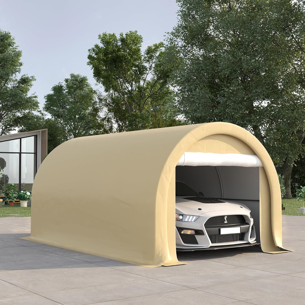 CB24250 Portable Carport Garage Storage