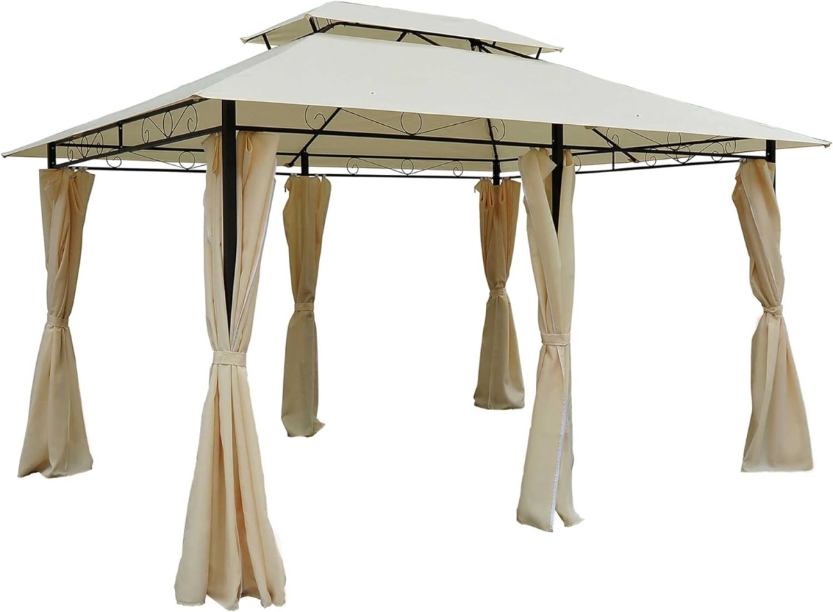CB24263 Outdoor Patio Gazebo with Curtains