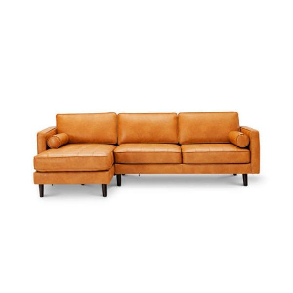CB24232 Living Room Sectional L-Shape Sofa, Orange