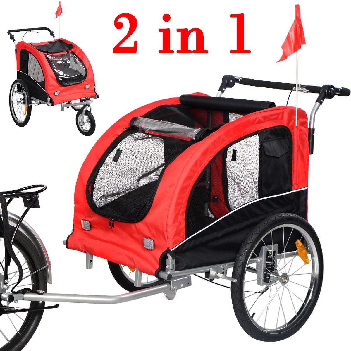 Picture of Online Gym Shop CB17023 Pet Bike Trailer Bicycle Stroller Jogging with Suspension