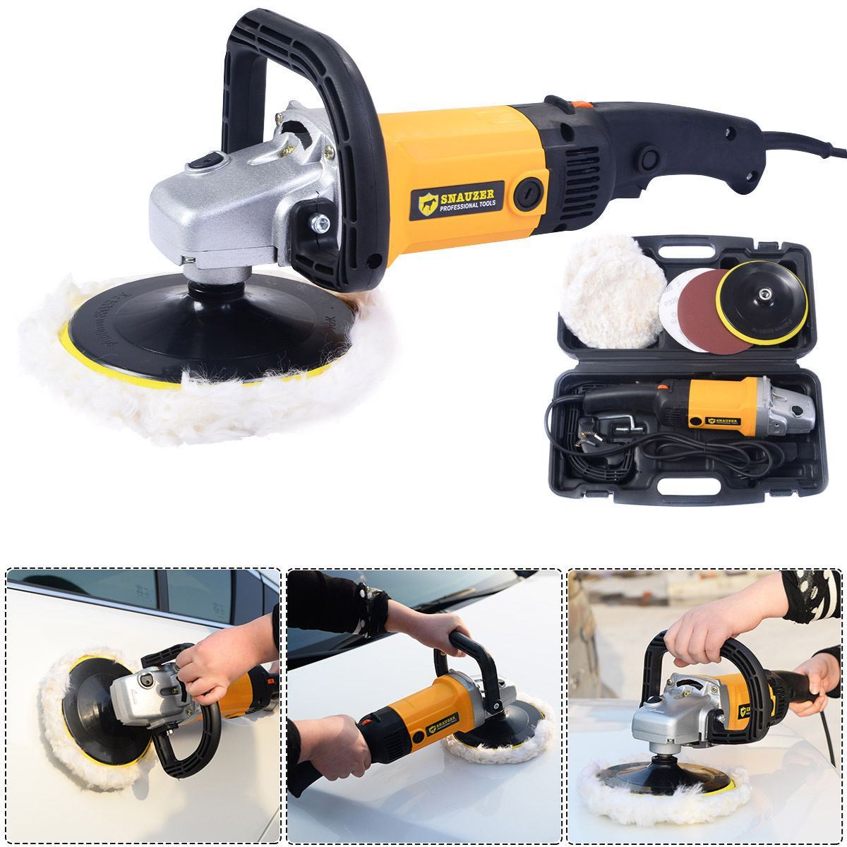 Picture of  CB17190 7 in. Electric 6 Variable Speed Car Polisher Buffer Waxer Sander Detail Boat