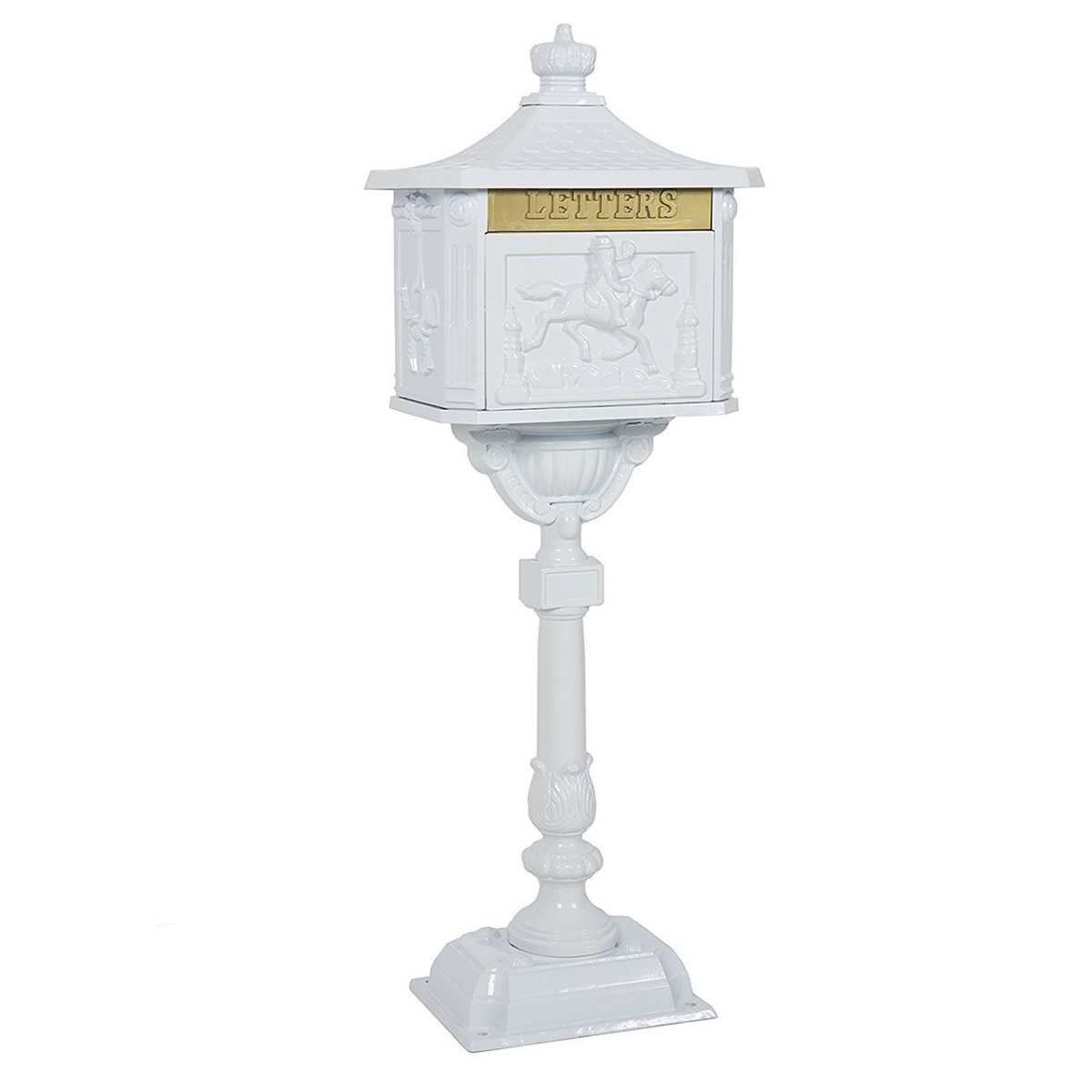Picture of Apex CB17266 Vertical Aluminum Postal Security Mailbox Heavy Duty - White