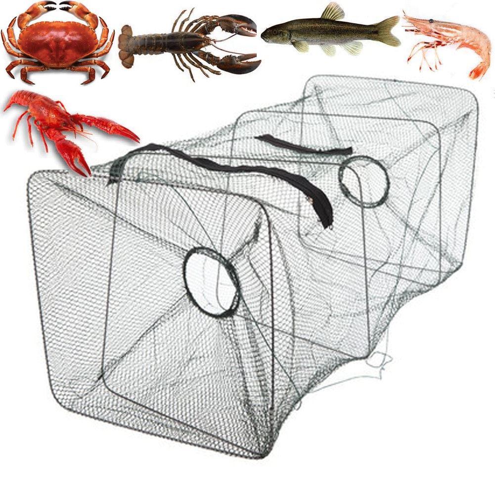 Foldable Fish Net Fishing Bait Trap Cast Dip Cage