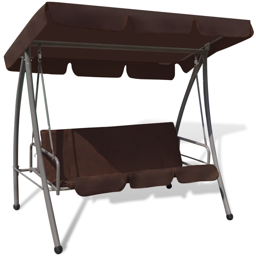 Outdoor Swing Chair & Bed with Canopy - Coffee