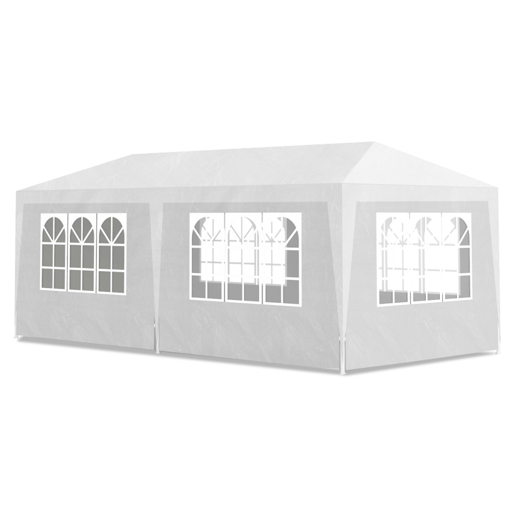 Online Gym Shop CB19004 Outdoor Party Tent with 6 Walls, White - 10 x 20 ft -  OnlineGymShop.com