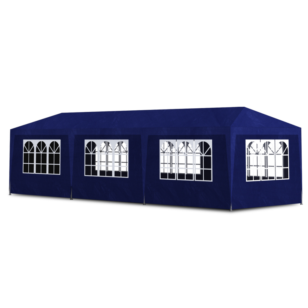 Online Gym Shop  Outdoor Party Tent with 8 Walls, Blue - 10 x 30 ft.