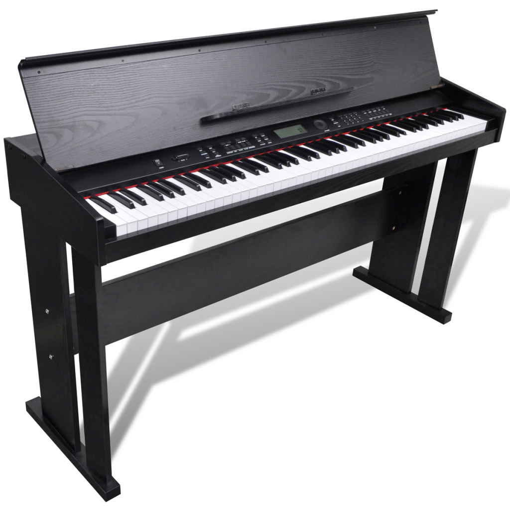 Picture of Online Gym Shop CB18983 Classic Electronic Digital Piano with 88 Keys & Music Stand