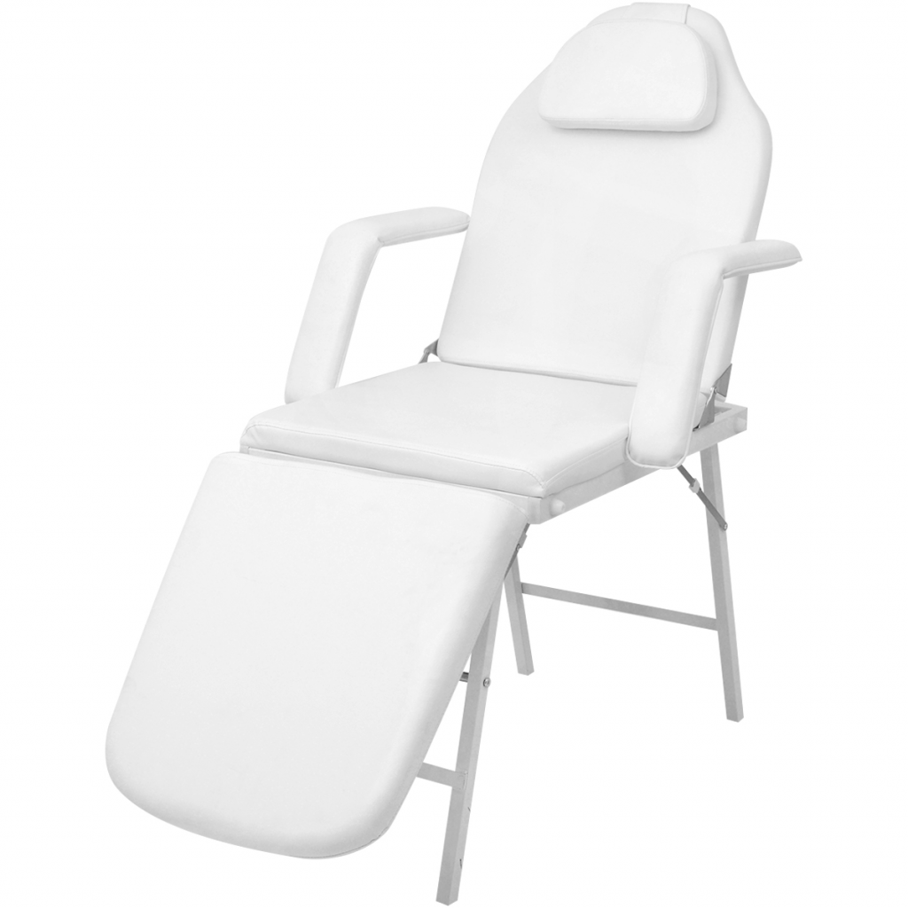 Artificial Leather Facial Bed - White