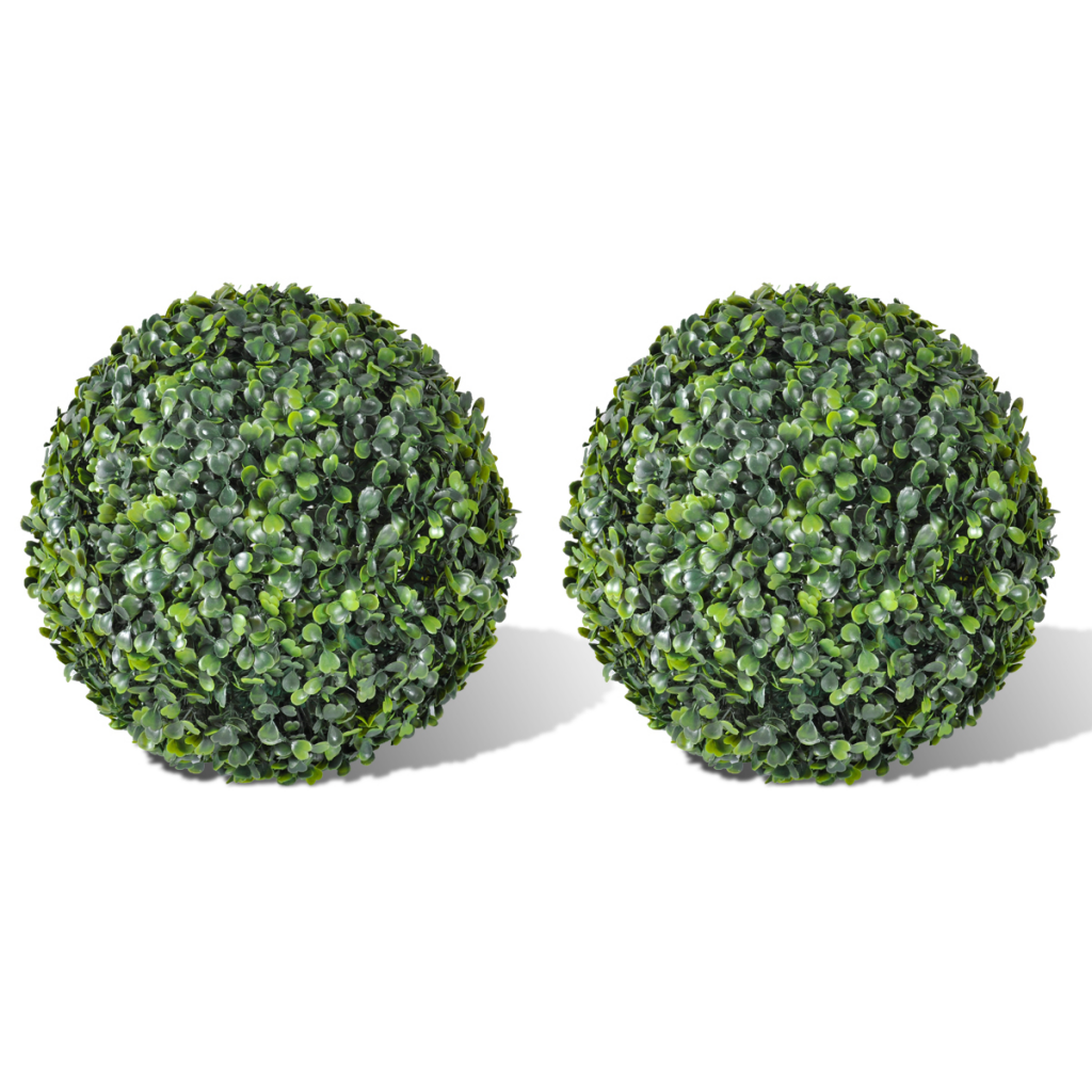 Picture of Online Gym Shop CB18565 Boxwood Ball Artificial Leaf Topiary Ball - 13.8 in. - 2 Piece
