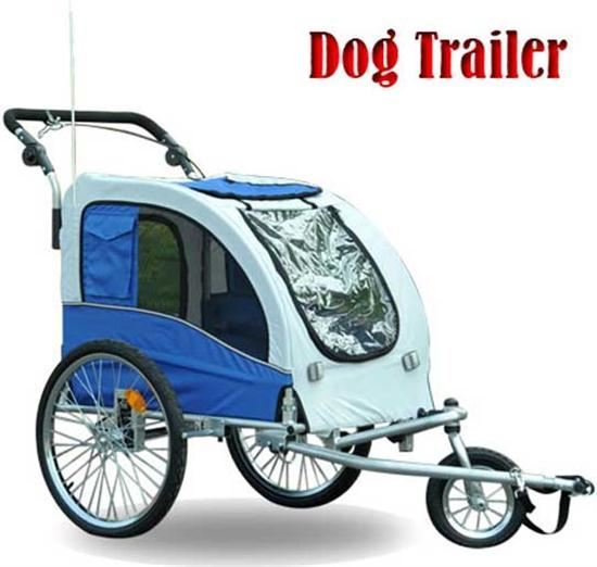 Picture of Online Gym Shop CB15799 Elite II Pet Dog Bike Trailer Stroller Jogger with Suspension, Blue