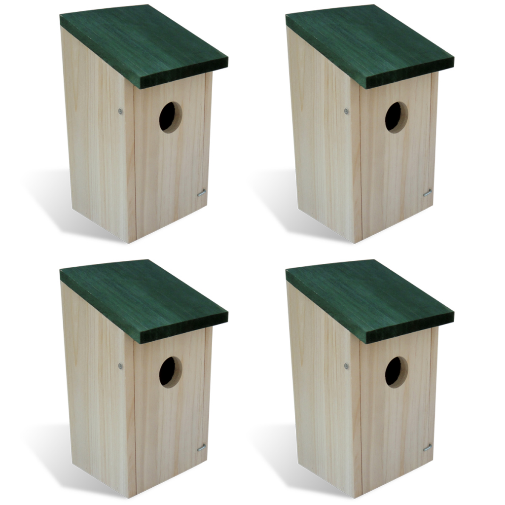 Picture of Online Gym Shop CB18596 Bird House Nesting Box Wood - 4 Piece