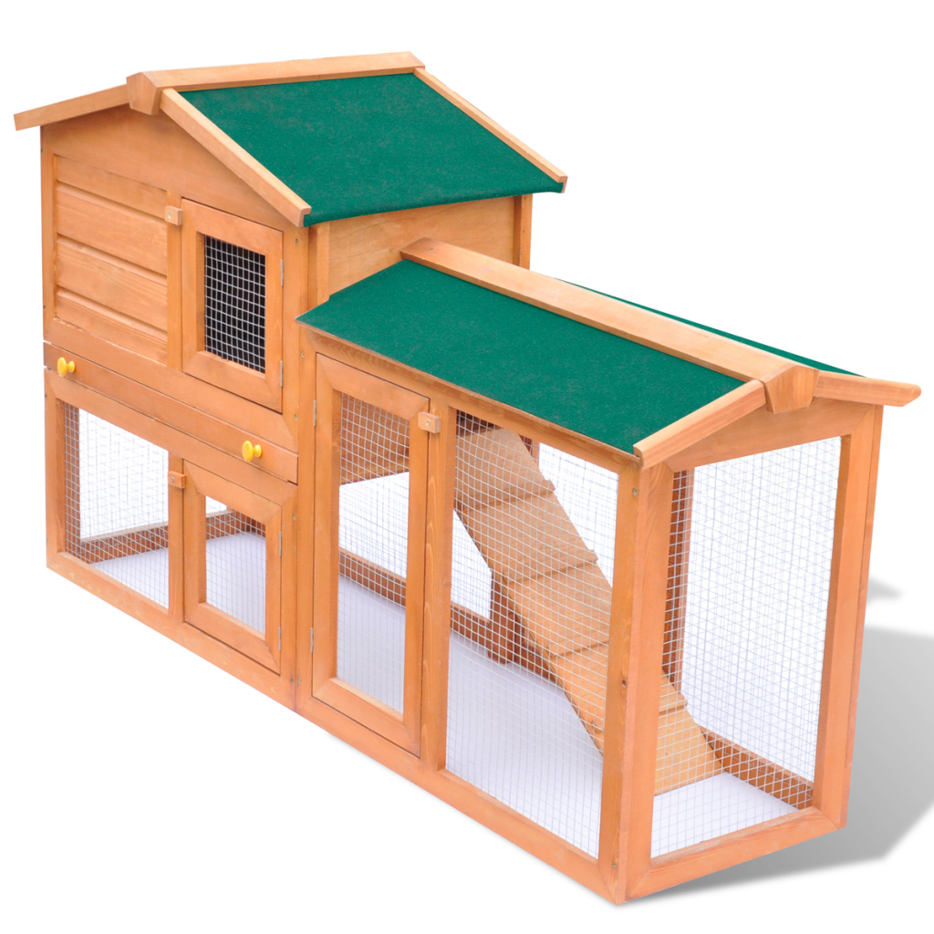 Picture of Online Gym Shop CB17595 Outdoor Wooden Large Chicken Coop Rabbit Hutch Small Animal House Pet Cage - 55 in.