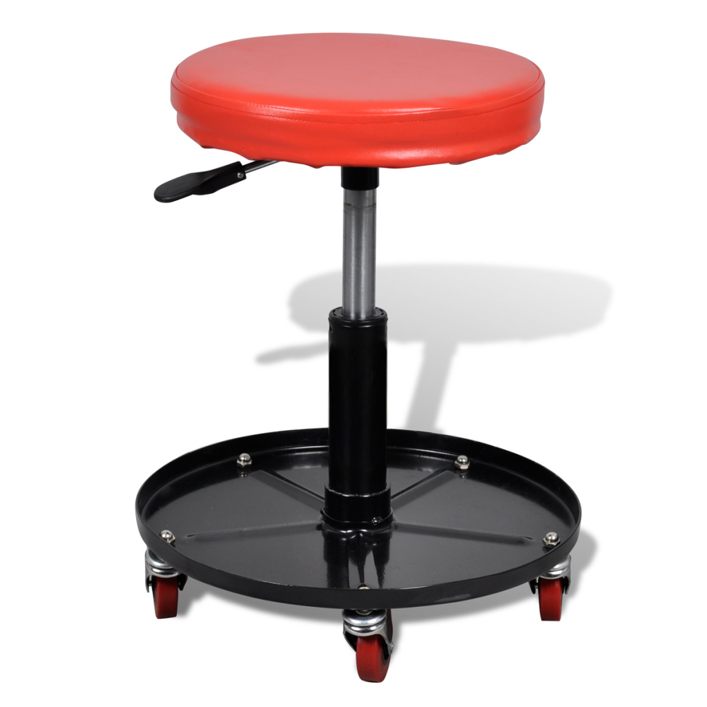 Picture of  CB17839 Adjustable Mechanic Rolling Seat Stool Garage Shop Stool Round