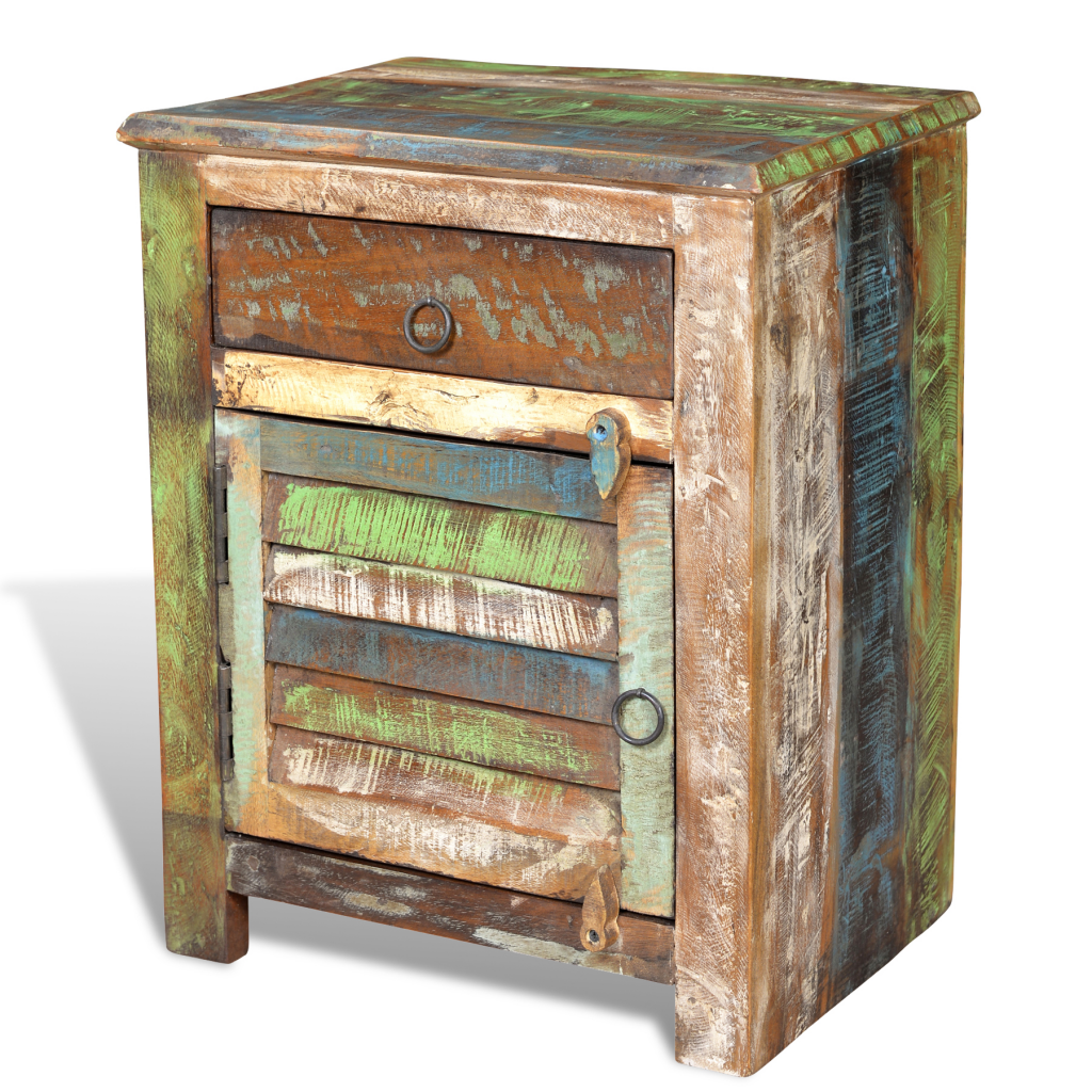 Picture of  CB17974 Living Room Multicolor Cabinet End Table 1 Drawer 1 Door - Reclaimed Wood