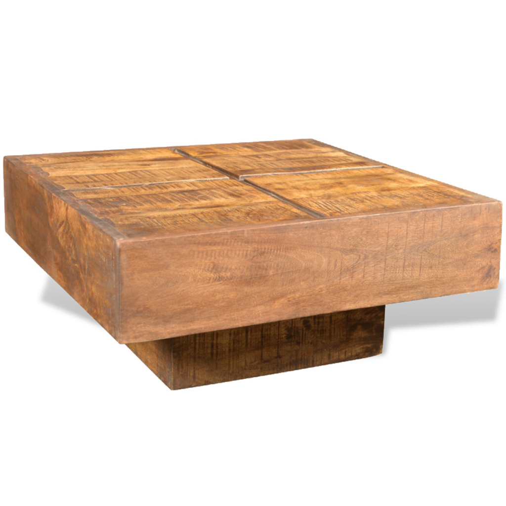 Picture of  CB17990 Brown Antique-style Square Mango Wood Coffee Table