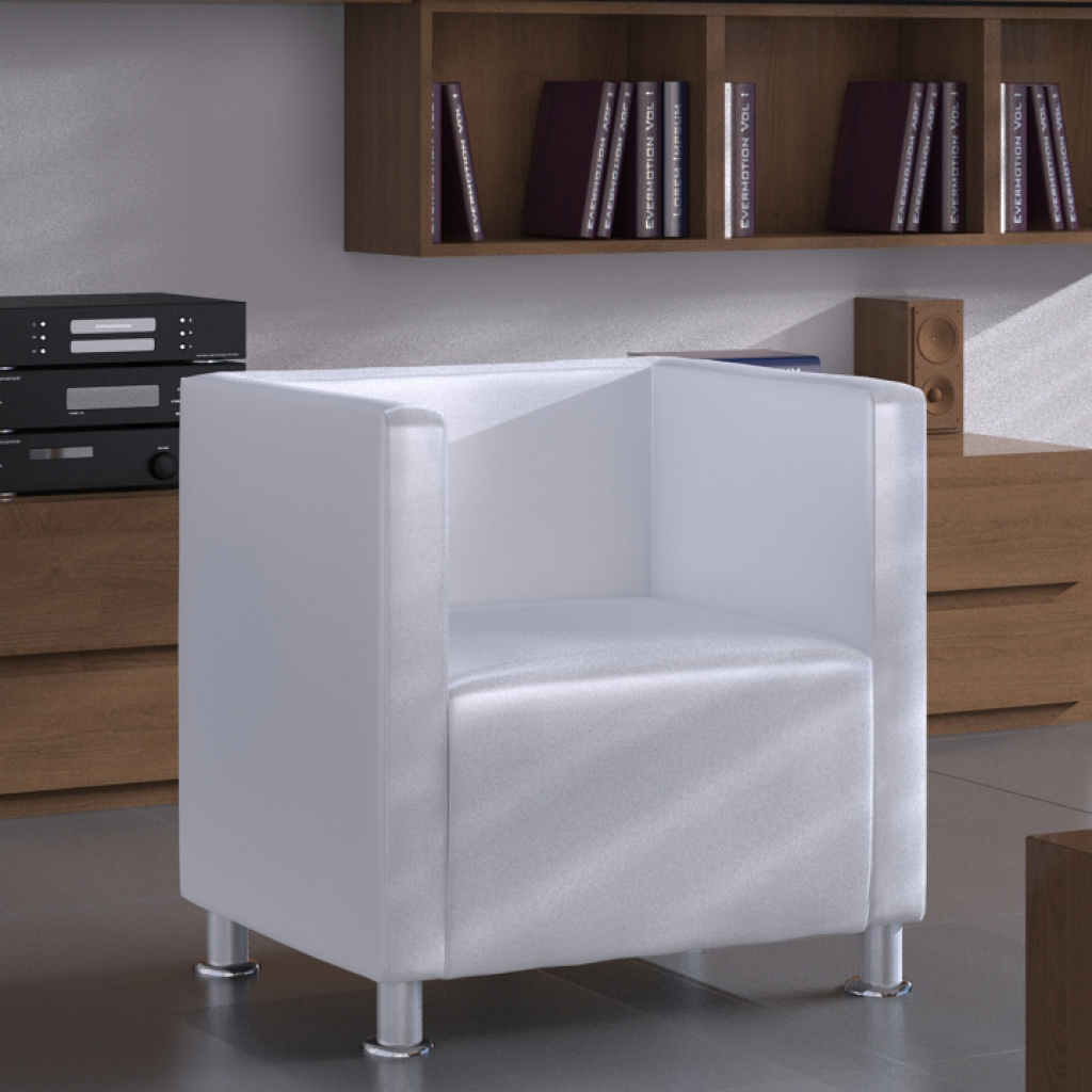 Picture of  CB18331 Modern Artificial Leather Club Chair Armchair Tub Chair Design - White