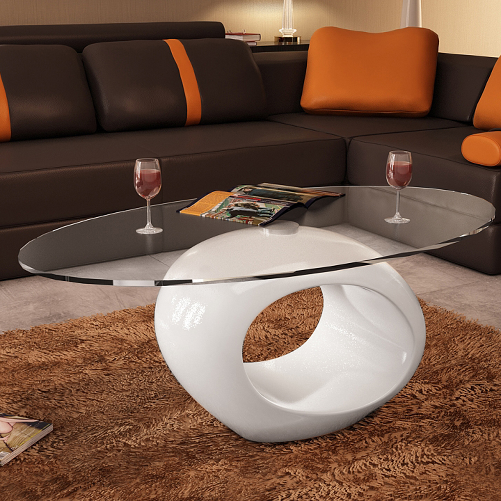 Picture of  CB17899 Round Coffee Table - White