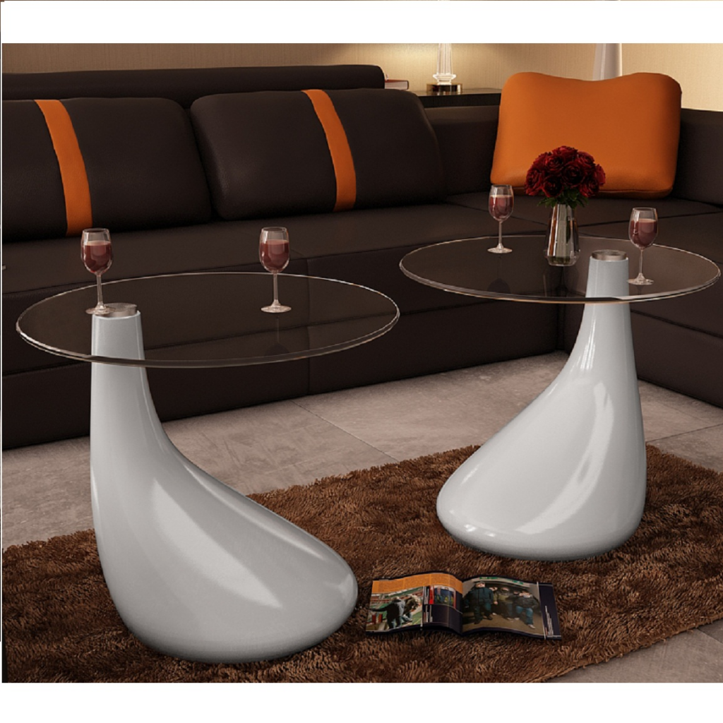 Picture of  CB17903 Drop Coffee Table&#44; White - 2 Piece