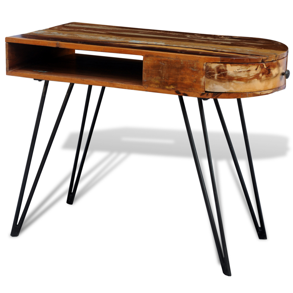 Picture of  CB18119 Desk with Iron Pin Legs - Reclaimed Solid Wood