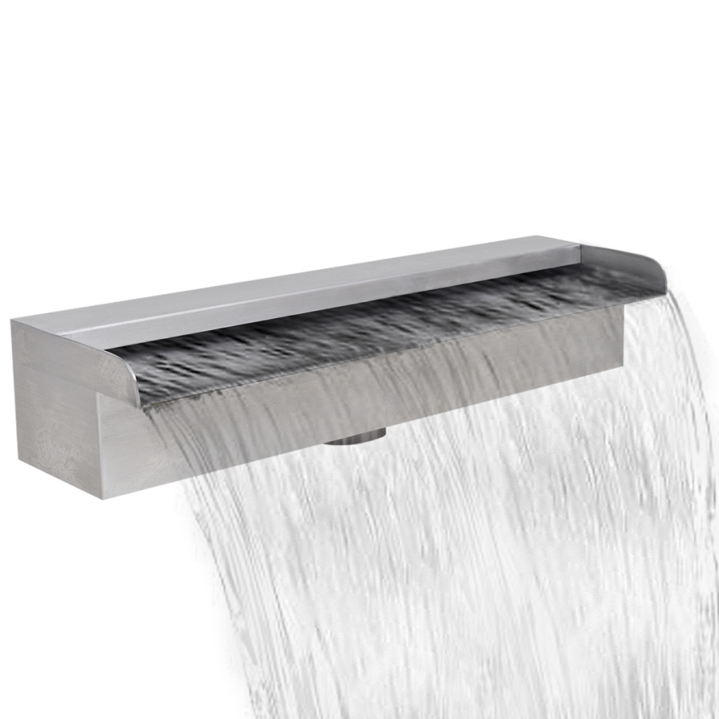 Picture of  CB18761 17.7 in. Pool Fountain Rectangular Waterfall - Stainless Steel