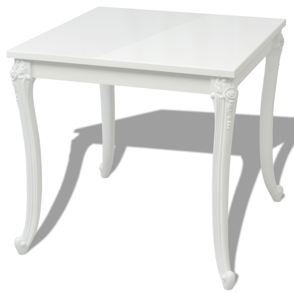 Picture of  CB19616 High Gloss White Dining Table - 31.5 x 31.5 x 30 in.