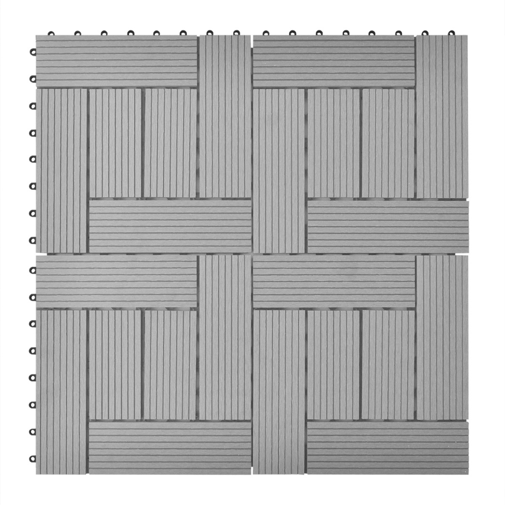 Picture of  CB19173 WPC Gray Decking Tiles&#44; 11.8 in. x 11.8 in. x 11 ft. - 11 Piece