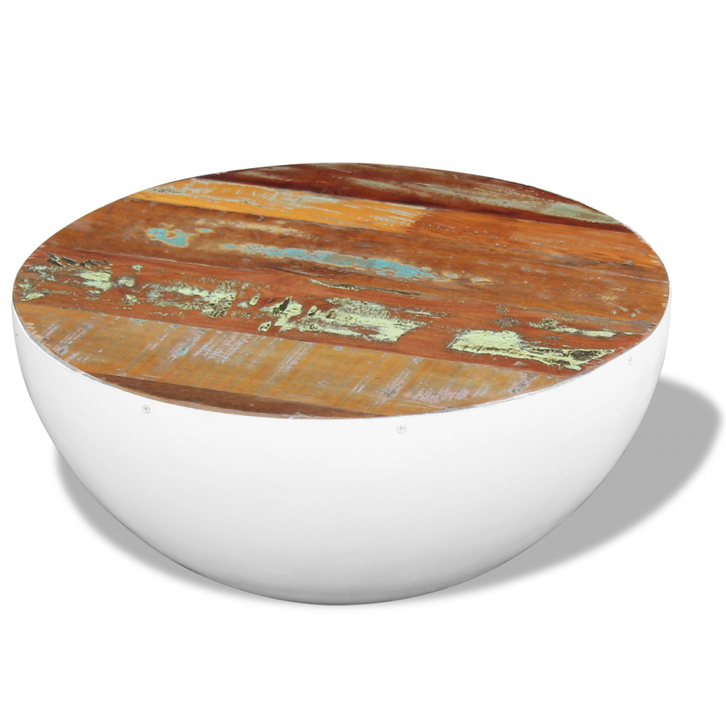Picture of  CB19612 Bowl Shaped Coffee Table Solid Reclaimed Wood - 23.6 x 23.6 x 11.8 in.