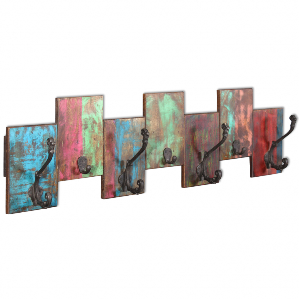 Picture of  CB19645 Coat Rack with 7 Hooks Solid Reclaimed Wood