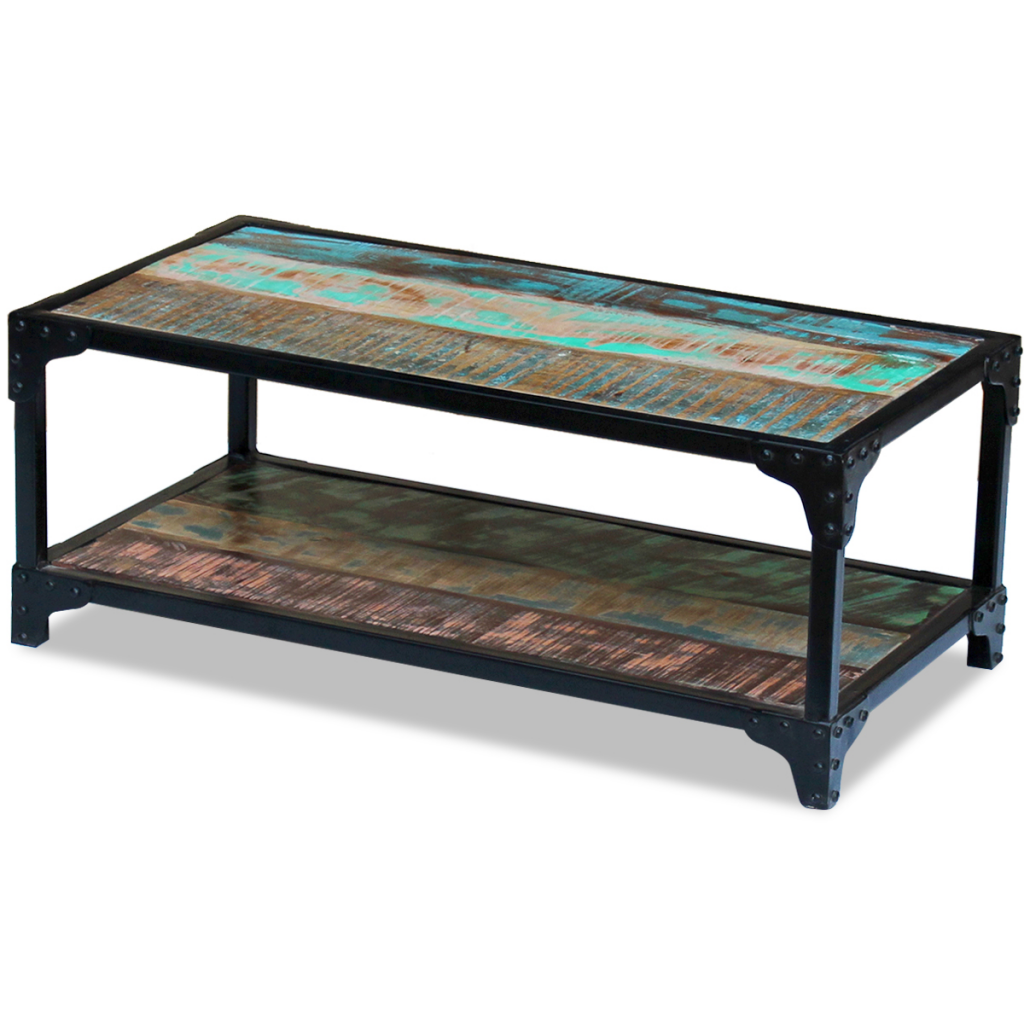 Picture of  CB19565 35.4 x 17.7 x 13.8 in. Solid Reclaimed Wood Coffee Table&#44; Multi Color