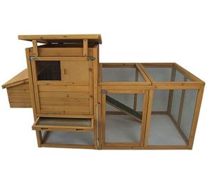 Picture of  CB15810 Outdoor Wooden Chicken Coop Hen House with Run