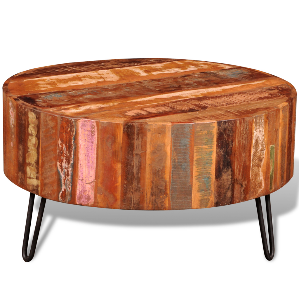 Picture of  CB18115 Living Room Round Coffee Table - Reclaimed Solid Wood