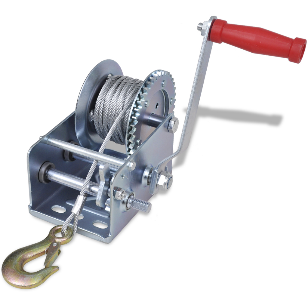 Picture of  CB17491 2500 lbs Heavy Duty Hand Crank Boat ATV Trailer Winch with Hook