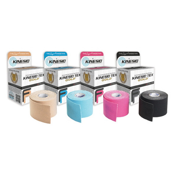 103 2 in. x 5.5 yards Kinesio Tape, Tex Gold Black
