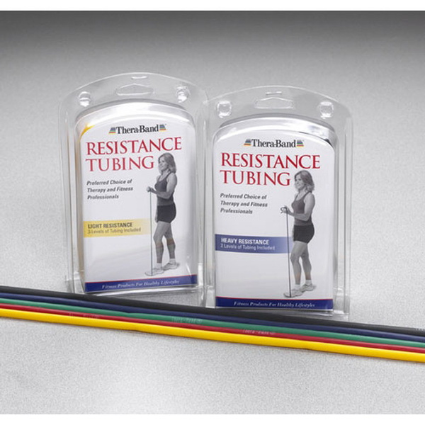21313T Thera-Band Pre Cut Resistance Tubing Pack, Heavy - Blue & Black