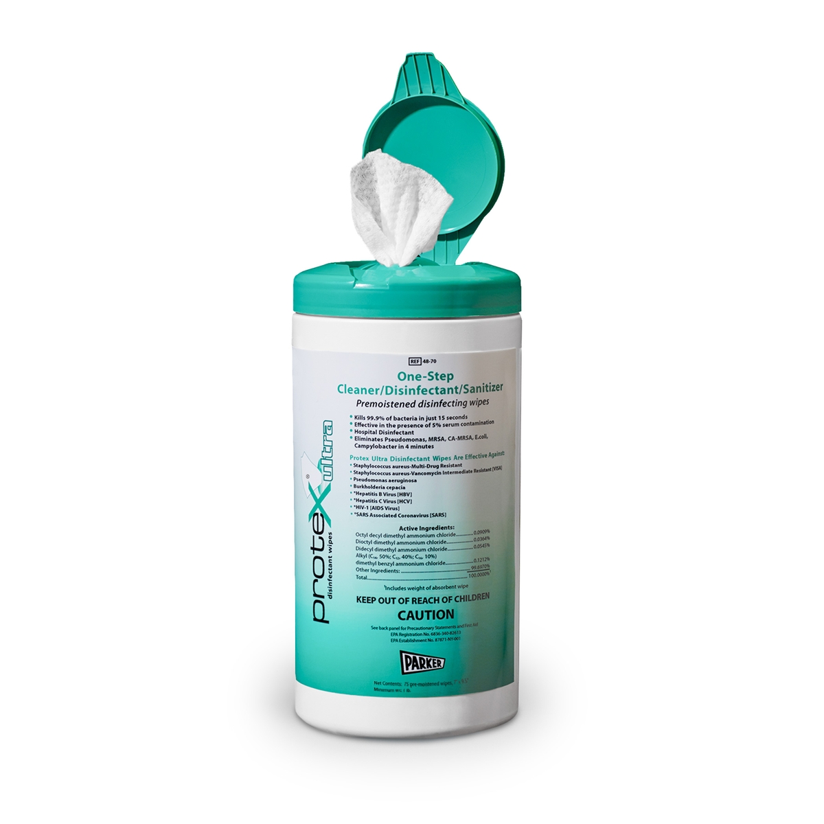 247 Protex Disinfectant Wipe, 75 Count
