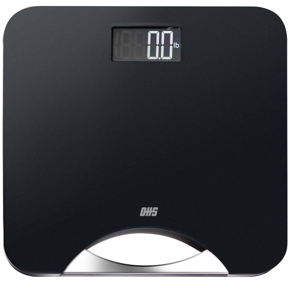 Optima Home Scales SI-400 Silhouette Bathroom Weight Scale, Black