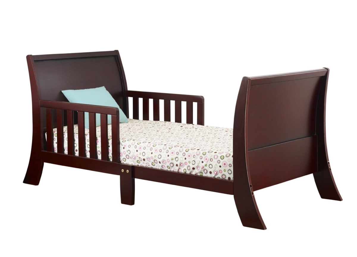 Louis Philippe Toddler Bed - Cherry - Easy Assembly - Solid Wood Construction