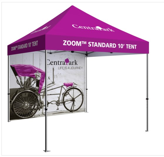 Zoom Economy & Standard 10 Popup Tent Full Wall - Black
