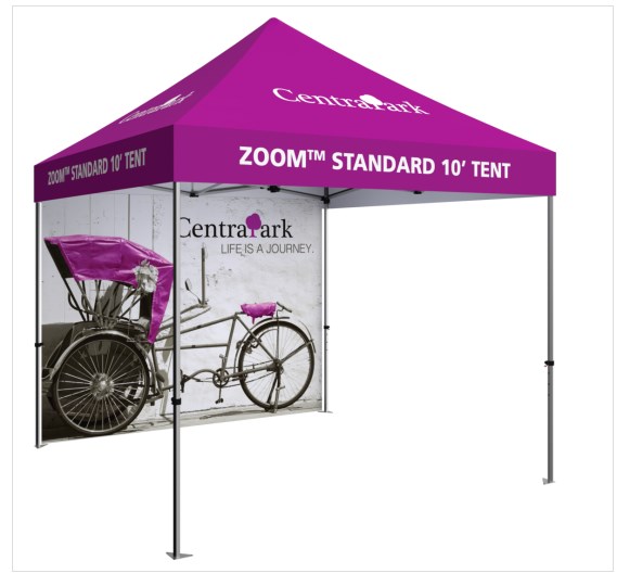 Zoom Economy & Standard 10 Popup Tent Full Wall - Blue
