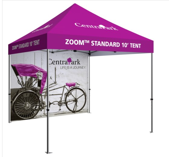 Zoom Economy & Standard 10 Popup Tent Full Wall - Grey