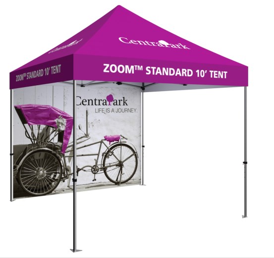 Zoom Economy & Standard 10 Popup Tent Full Wall - Red