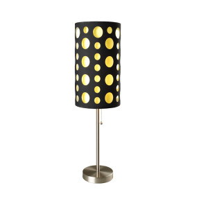 9300T-BK-YW Modern Retro Black-Yellow Table Lamp, 66 in -  Ore Furniture, 9300T-BK/YW