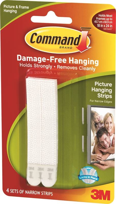 Picture of 3M 1240969 Narrow Picture Hanging Strip&#44; 3 lbs - Foam&#44; White