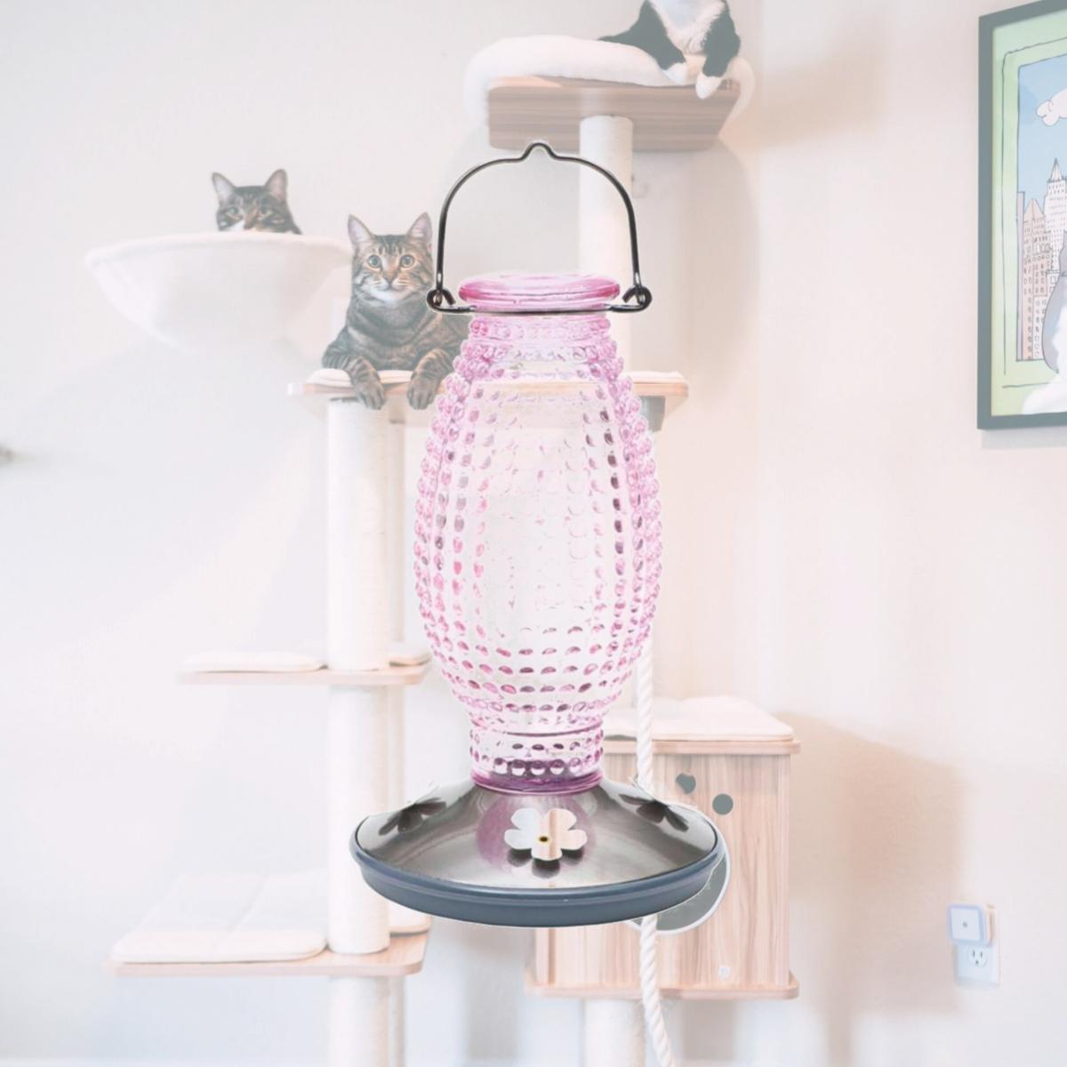 Picture of Woodstream 2277796 Pink Vintage Hummingbird Feeder, 2-CS pack of 2