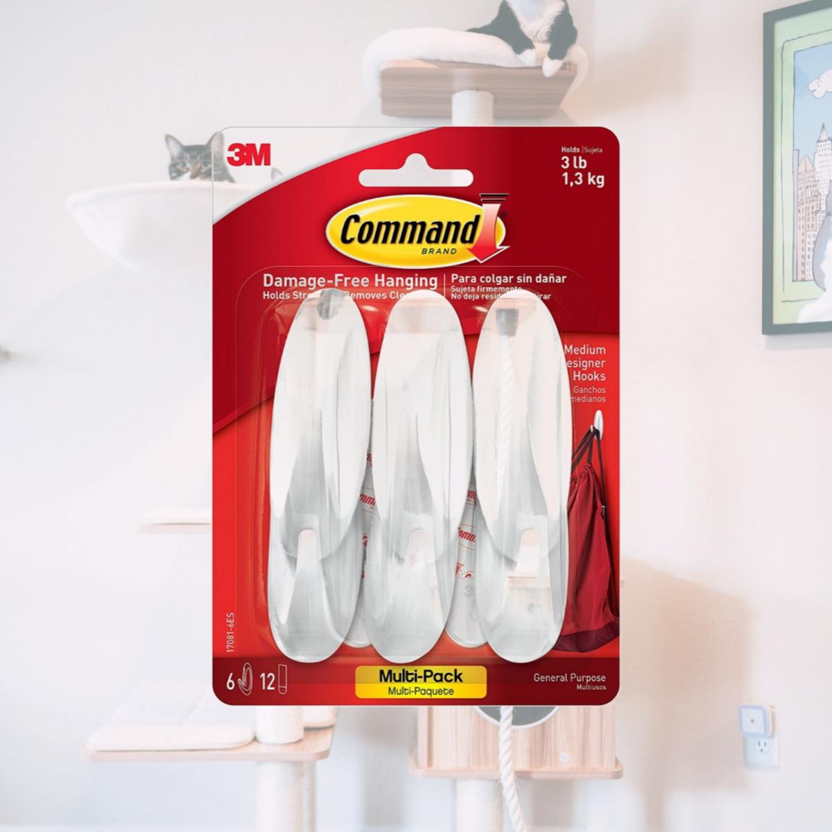 Picture of 3M 614388 Hook Wall Mediu Value Pack - White