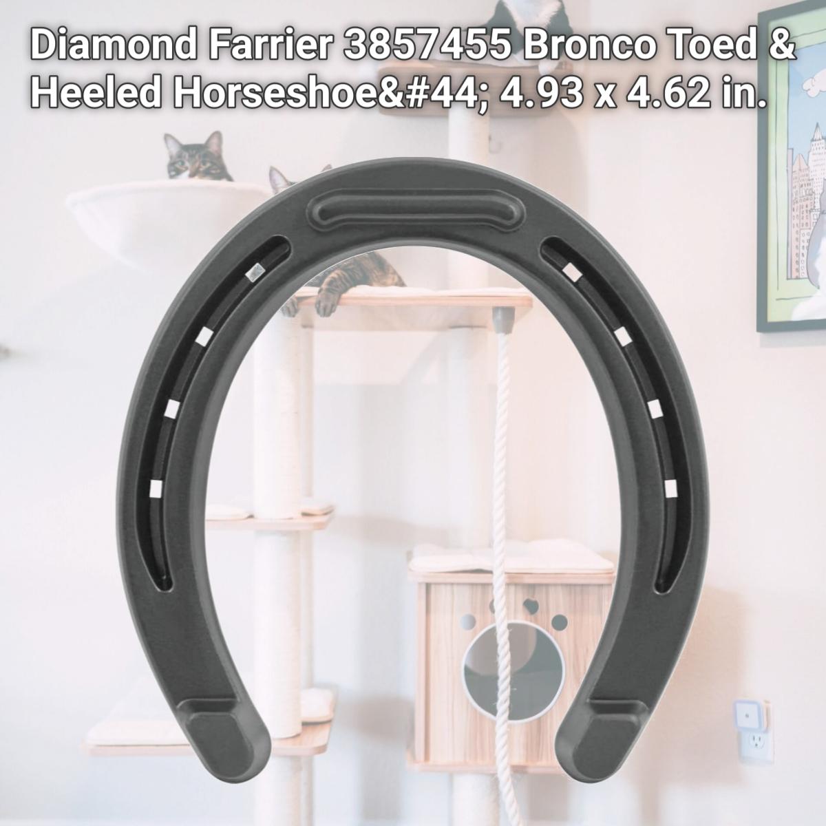Picture of Diamond Farrier 3857455 Bronco Toed & Heeled Horseshoe&#44; 4.93 x 4.62 in.