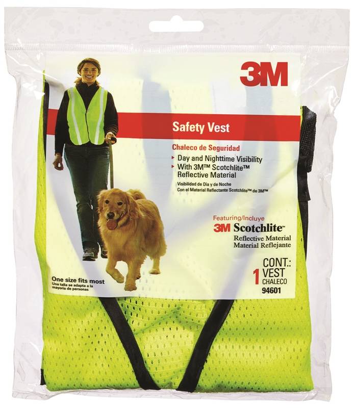 Picture of 3M 4309977 Fabric Tekk Protection Adjustable Day & Night Reflective Safety Vest - Yellow - One Size fits All